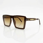 Retro Square Brown Gradient Urban Edge Sunglasses – Unisex