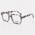 Retro Geometric Pattern Eyeglasses – Unisex