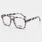 Retro Geometric Pattern Eyeglasses – Unisex