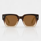 Retro Square Brown Gradient Sunglasses – Unisex UV400 Shades