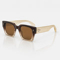 Retro Square Brown Gradient Sunglasses – Unisex UV400 Shades