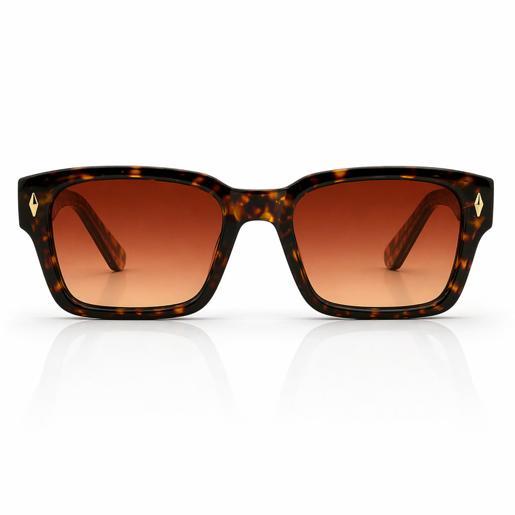 Oversized Square Gradient Brown Sunglasses – Unisex