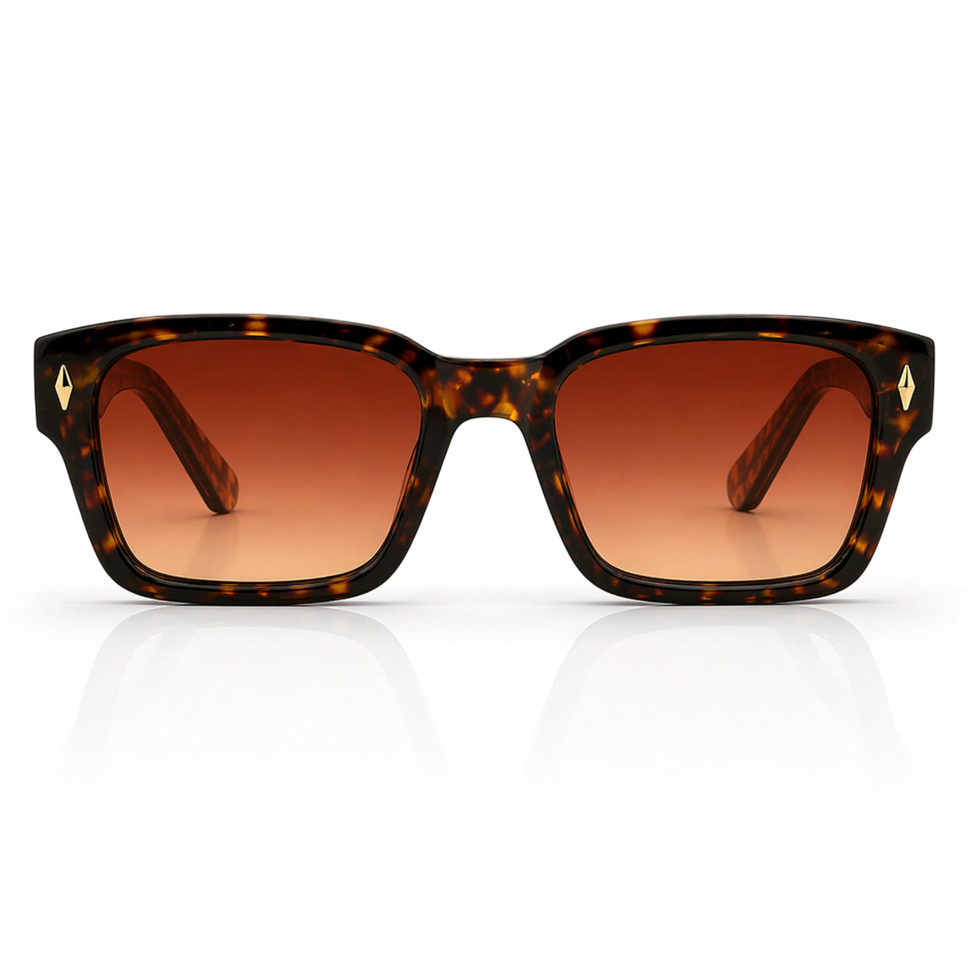 Oversized Square Gradient Brown Sunglasses – Unisex