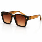 Oversized Square Gradient Brown Sunglasses – Unisex