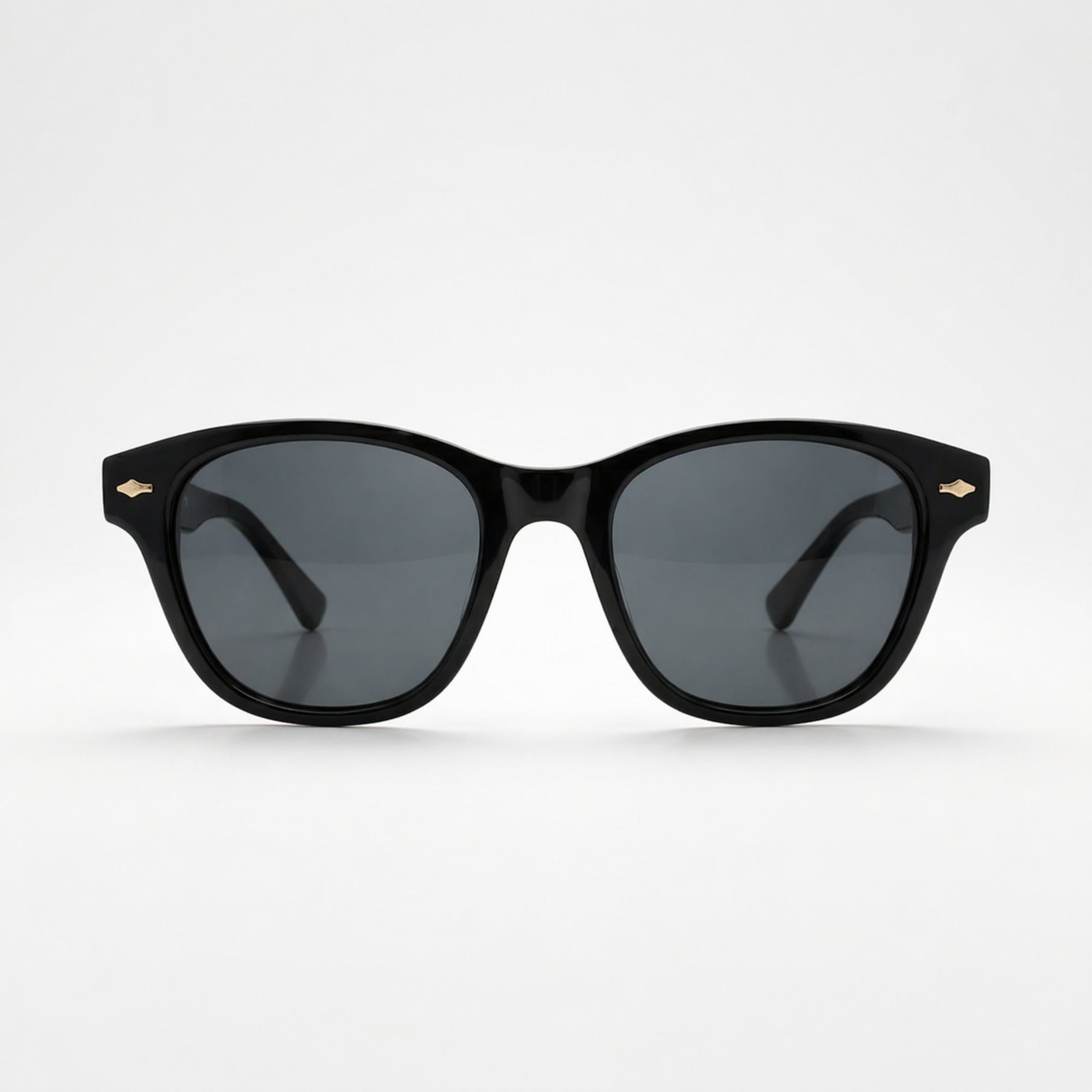 Round Cat Eye Polarized Black Sunglasses – Unisex