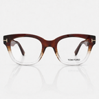 Premium Brown Gradient Rectangle Eyeglasses – Unisex