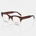Premium Brown Gradient Rectangle Eyeglasses – Unisex