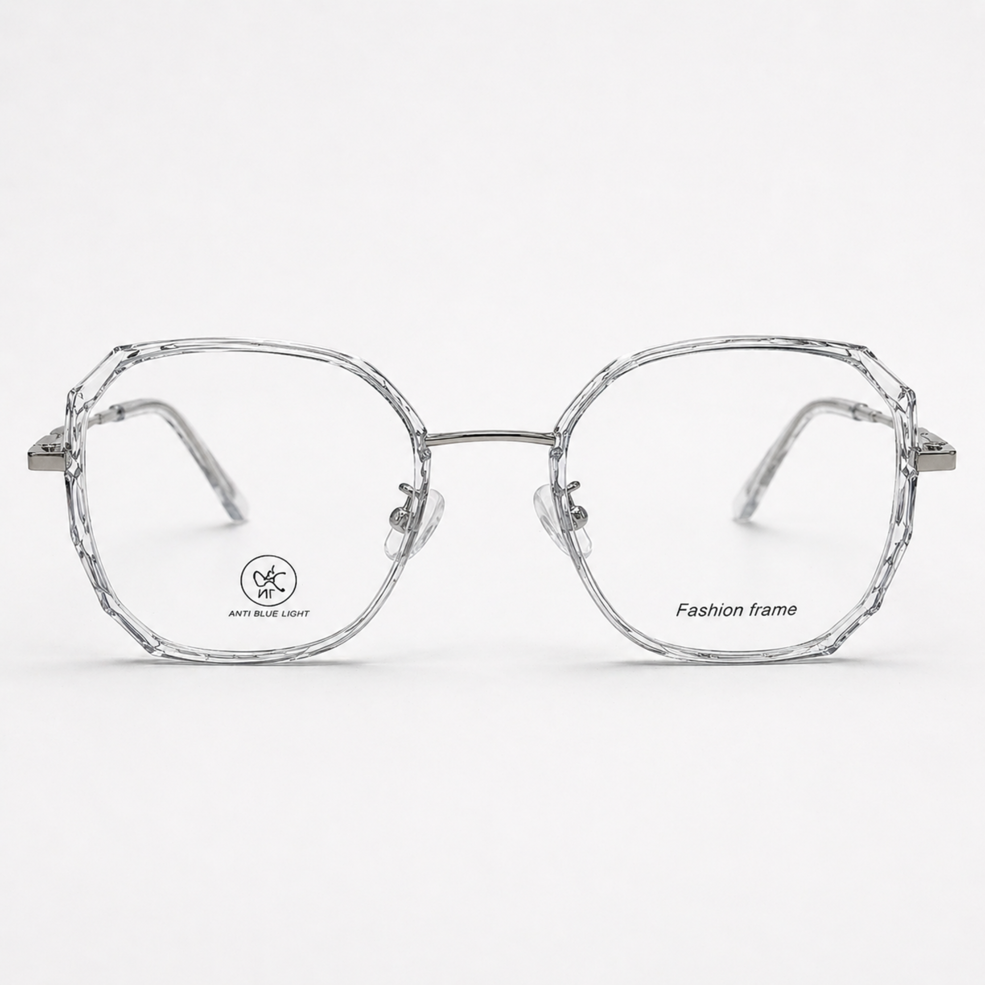 Transparent Geometric Eyeglasses – Unisex