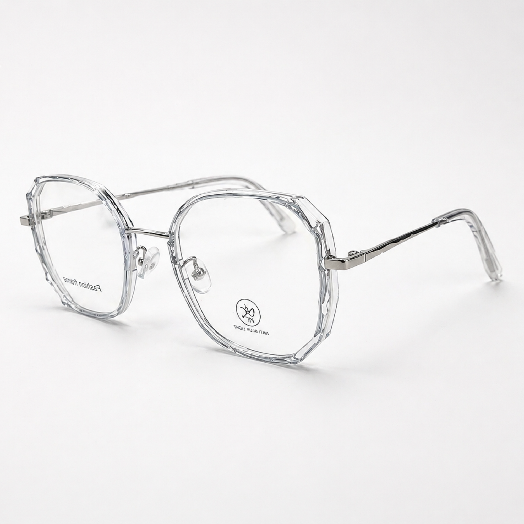 Transparent Geometric Eyeglasses – Unisex