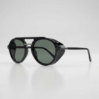 Retro Steampunk Round Black Double Bridge Sunglasses – Unisex