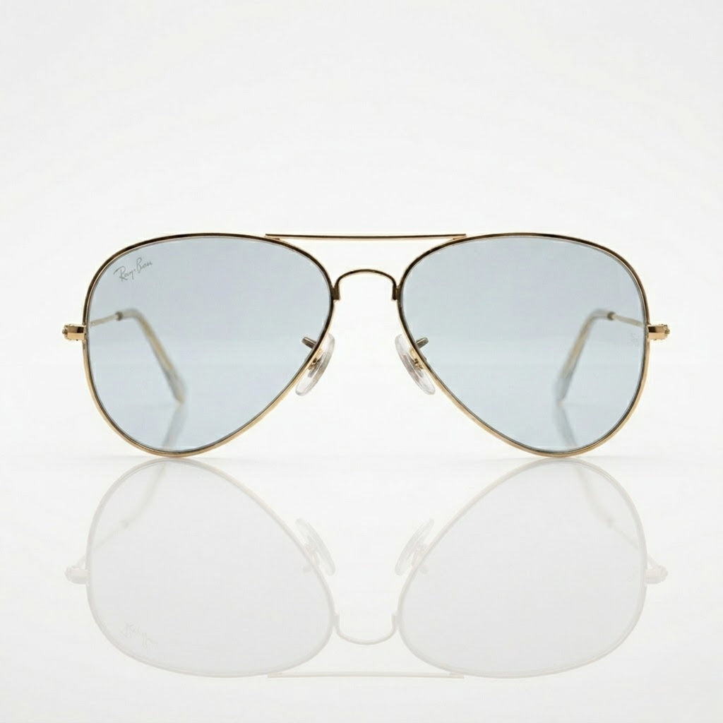 Ray-Ban Pilot Gold Frame Blue Sunglasses – Unisex
