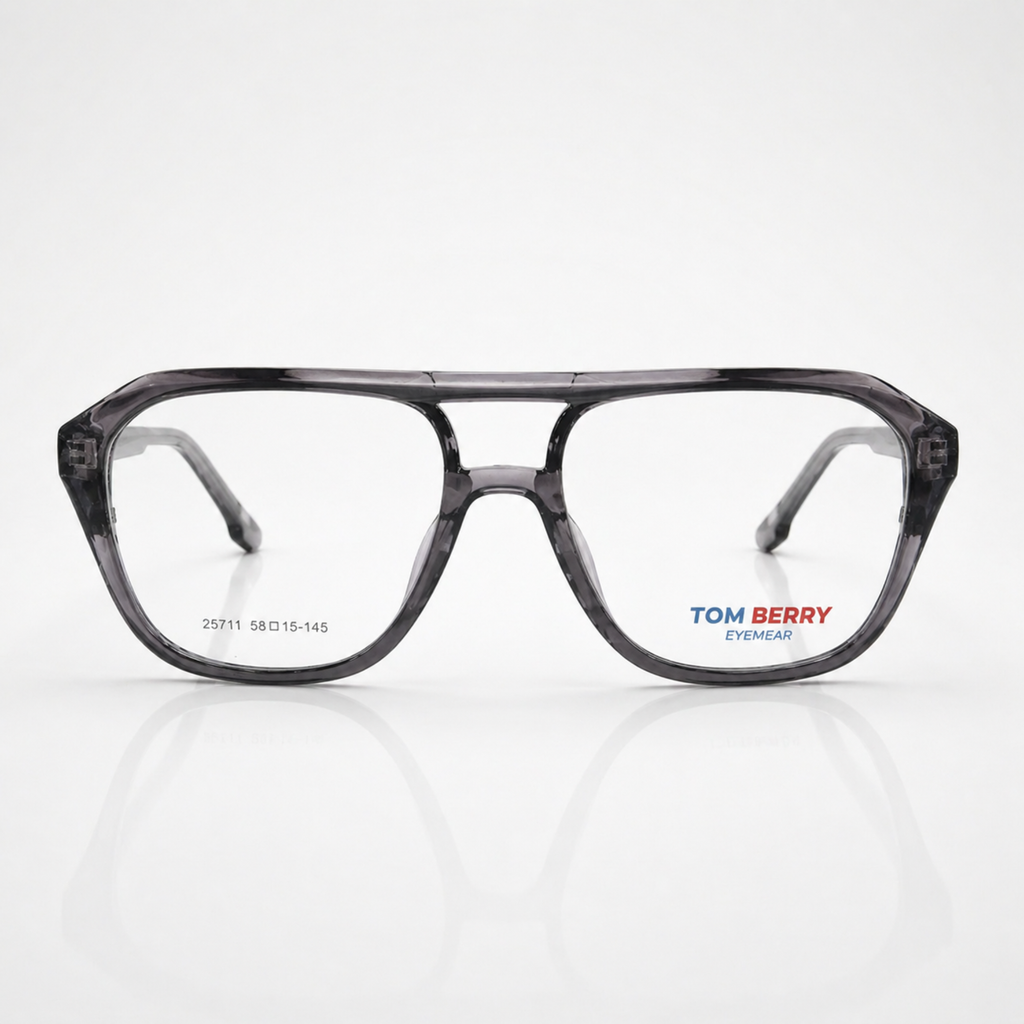 Retro Transparent Smoke Aviator Eyeglasses – Unisex