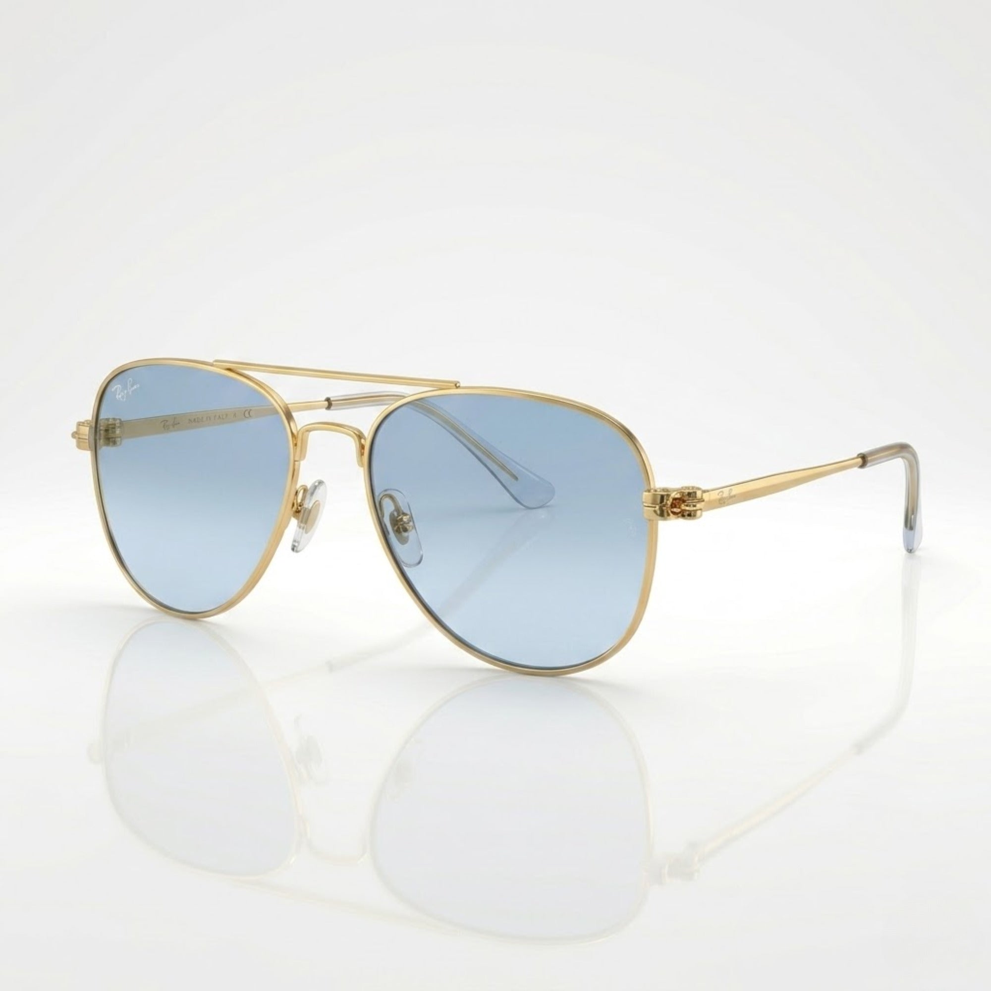 Ray-Ban Pilot Gold Frame Blue Sunglasses – Unisex