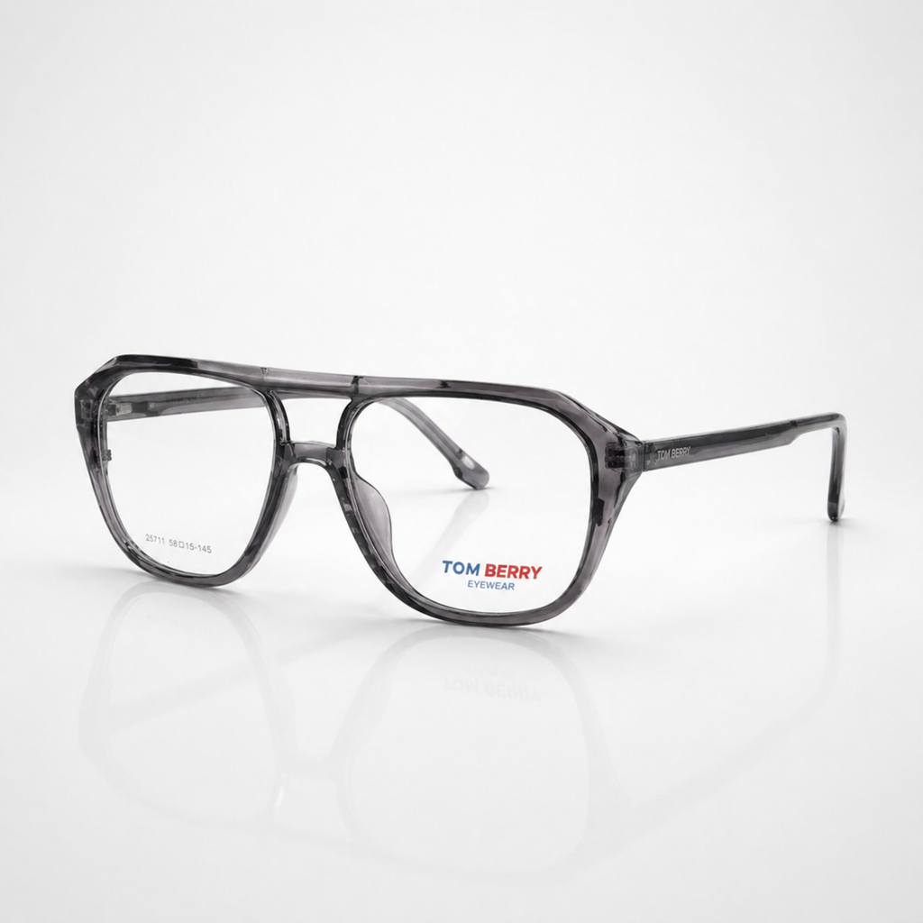 Retro Transparent Smoke Aviator Eyeglasses – Unisex