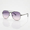 Aviator Purple Gradient Gunmetal Metal Sunglasses – Unisex