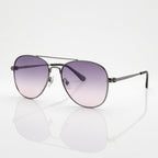 Aviator Purple Gradient Gunmetal Metal Sunglasses – Unisex