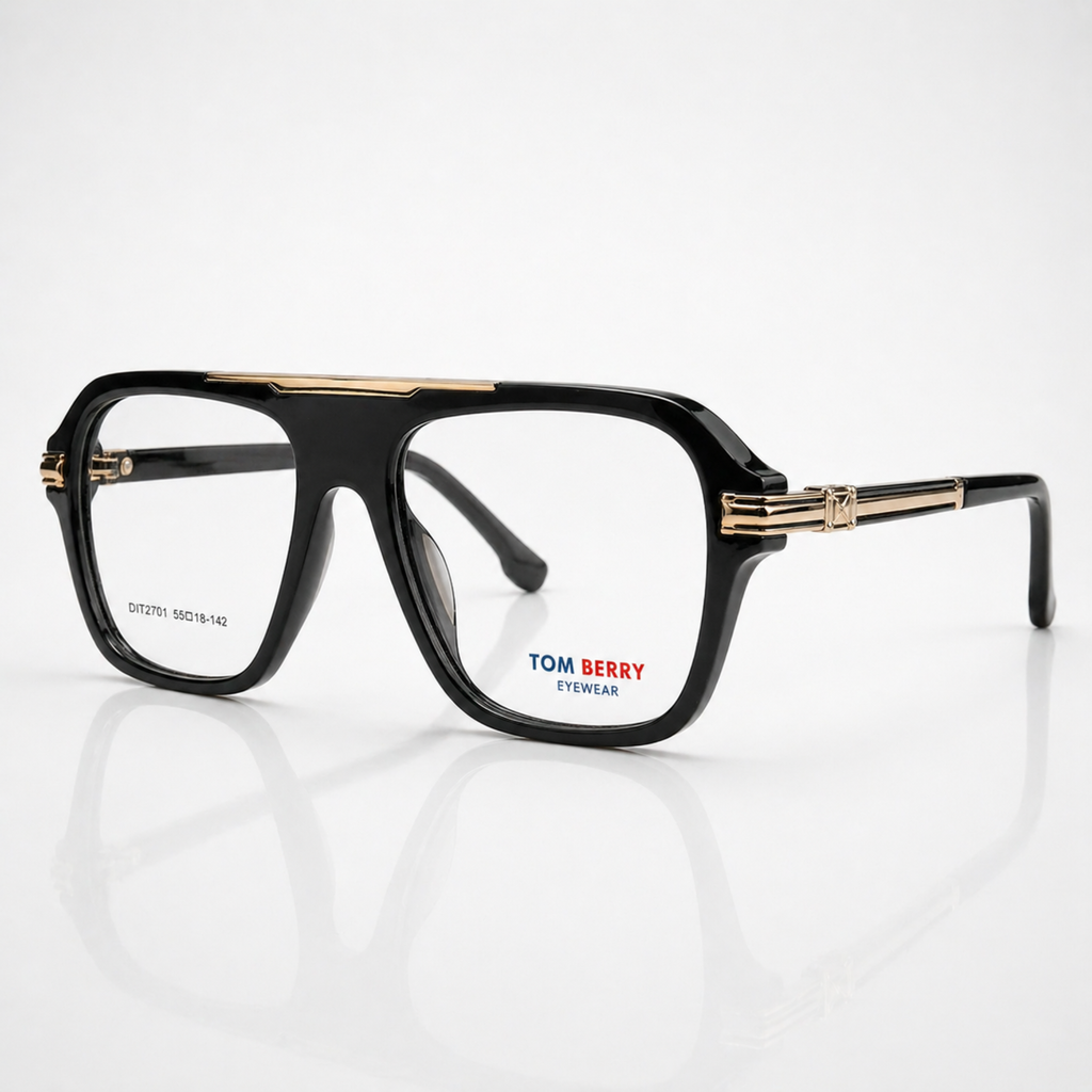Luxury Black Aviator Eyeglasses – Unisex