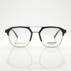 Modern Black Geometric Eyeglasses – Unisex