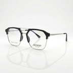 Modern Black Geometric Eyeglasses – Unisex