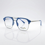 Modern Blue Geometric Eyeglasses – Unisex