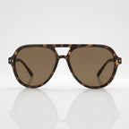 Oversized Aviator Tortoiseshell Brown Polarized Sunglasses – Unisex