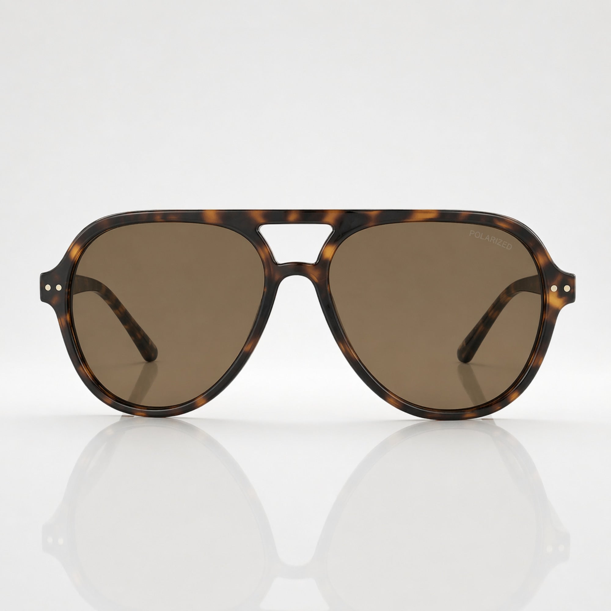 Oversized Aviator Tortoiseshell Brown Polarized Sunglasses – Unisex