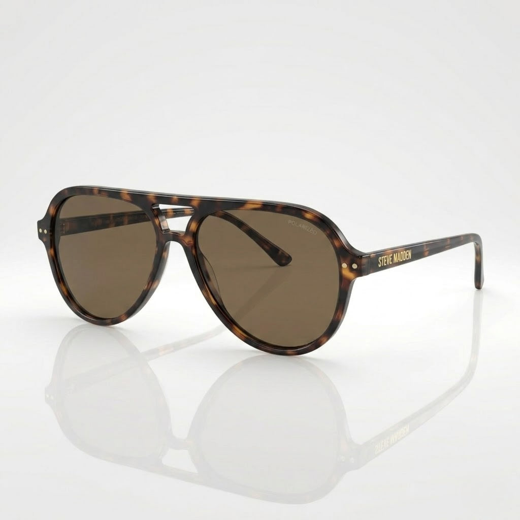 Oversized Aviator Tortoiseshell Brown Polarized Sunglasses – Unisex
