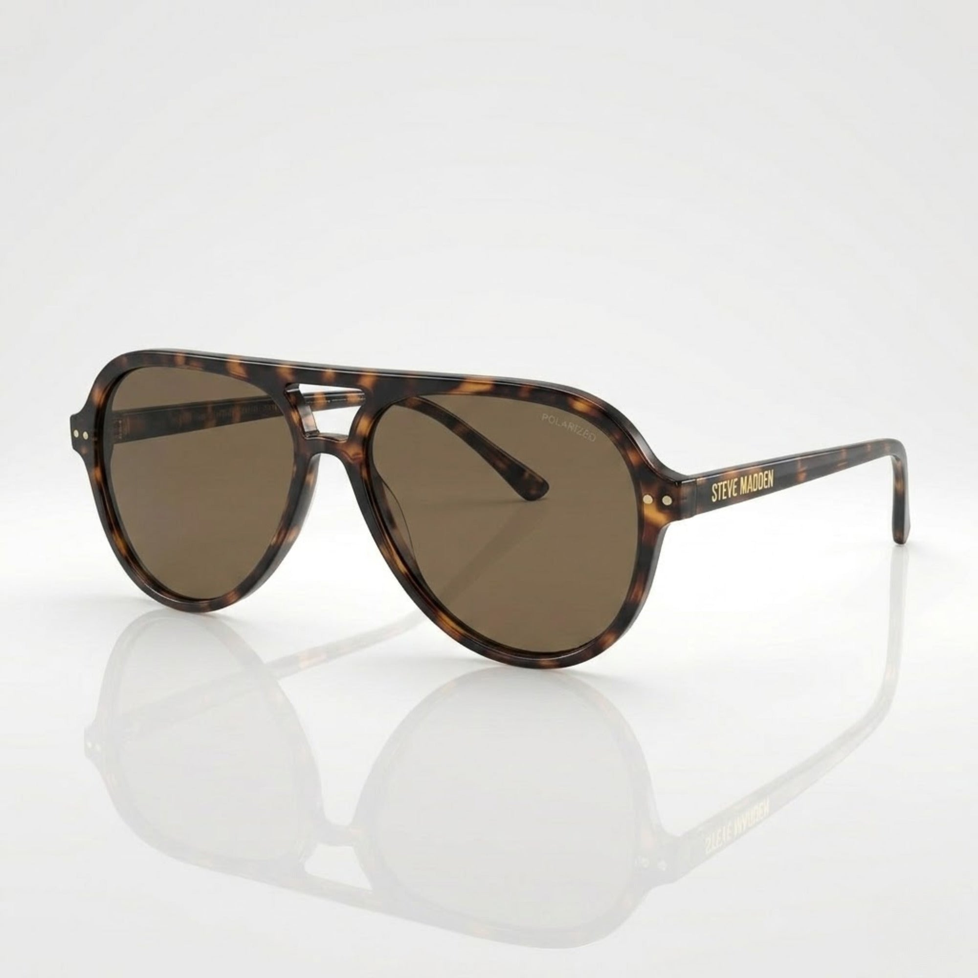 Oversized Aviator Tortoiseshell Brown Polarized Sunglasses – Unisex