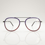 Dual Color Round Aviator Eyeglasses – Unisex