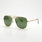 American Optical AO Pilot Sunglasses Gold Green | Military Aviator Style
