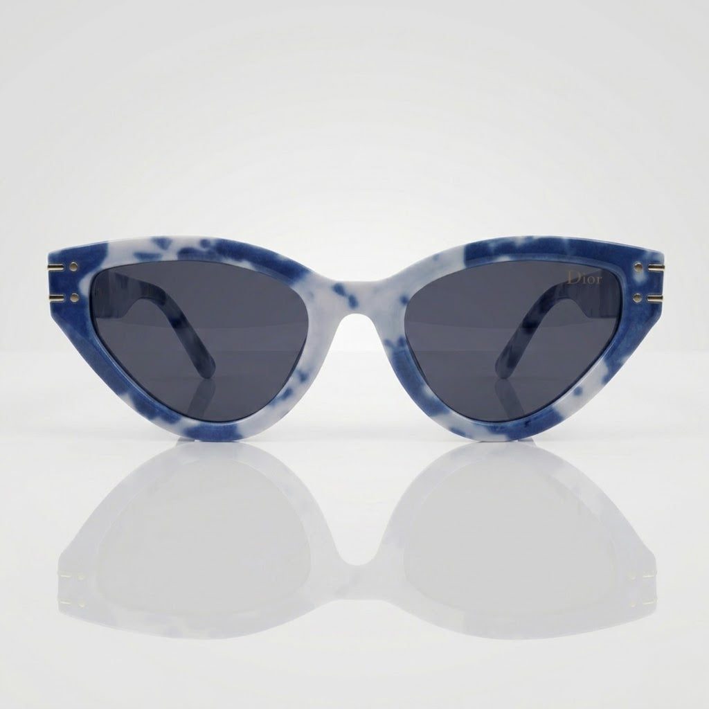 Christian Dior Cateye Blue Animal Print Sunglasses – Women