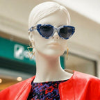 Christian Dior Cateye Blue Animal Print Sunglasses – Women