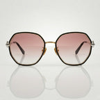 Geometric Pink Gradient Gold Metal Sunglasses – Women