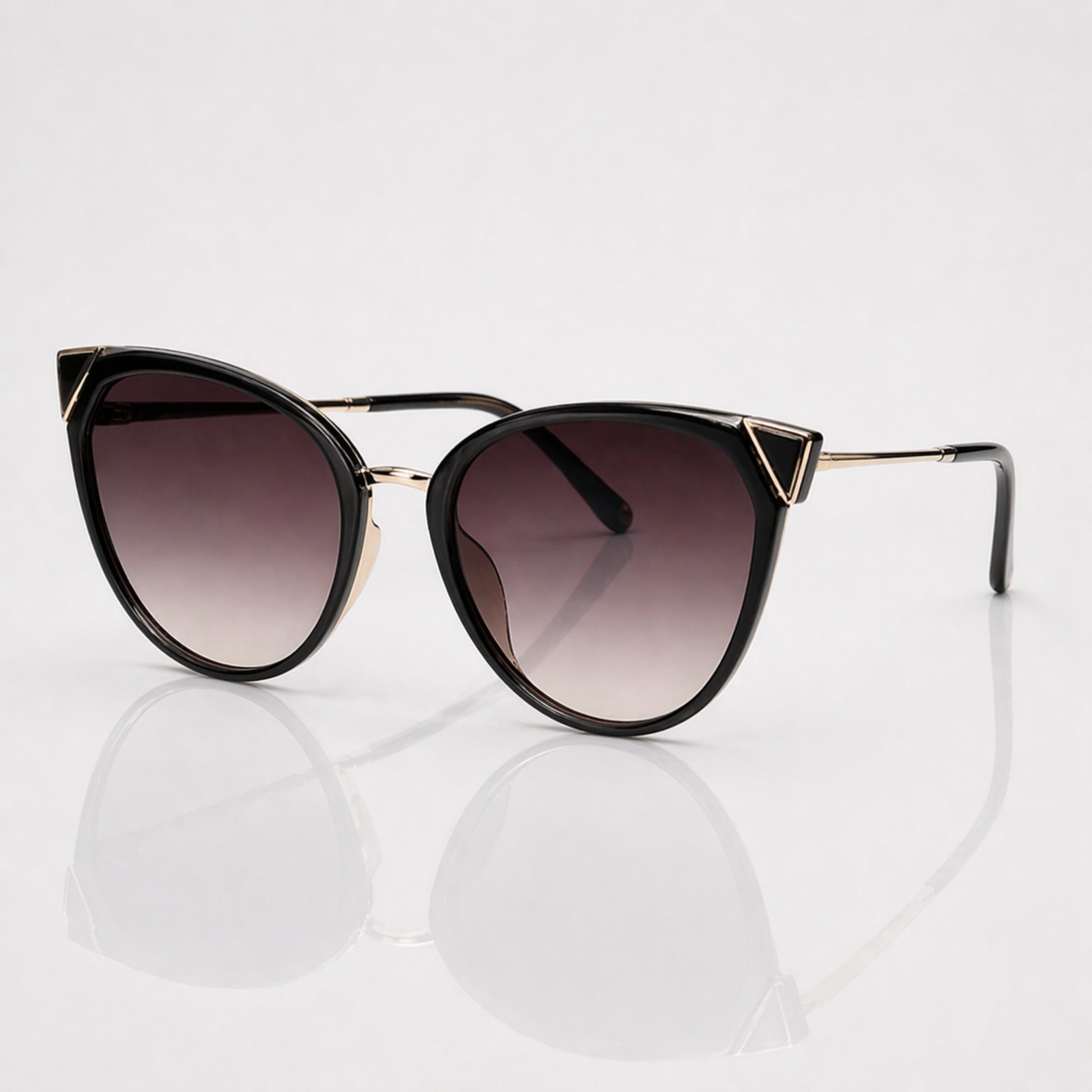 Cateye Gradient Black Fashion Sunglasses – Women