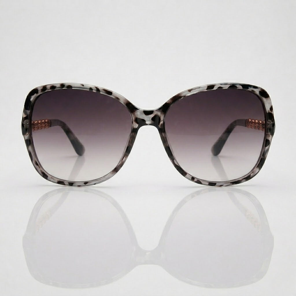 Purple Gradient Subtle Pattern Oversized Sunglasses – Women