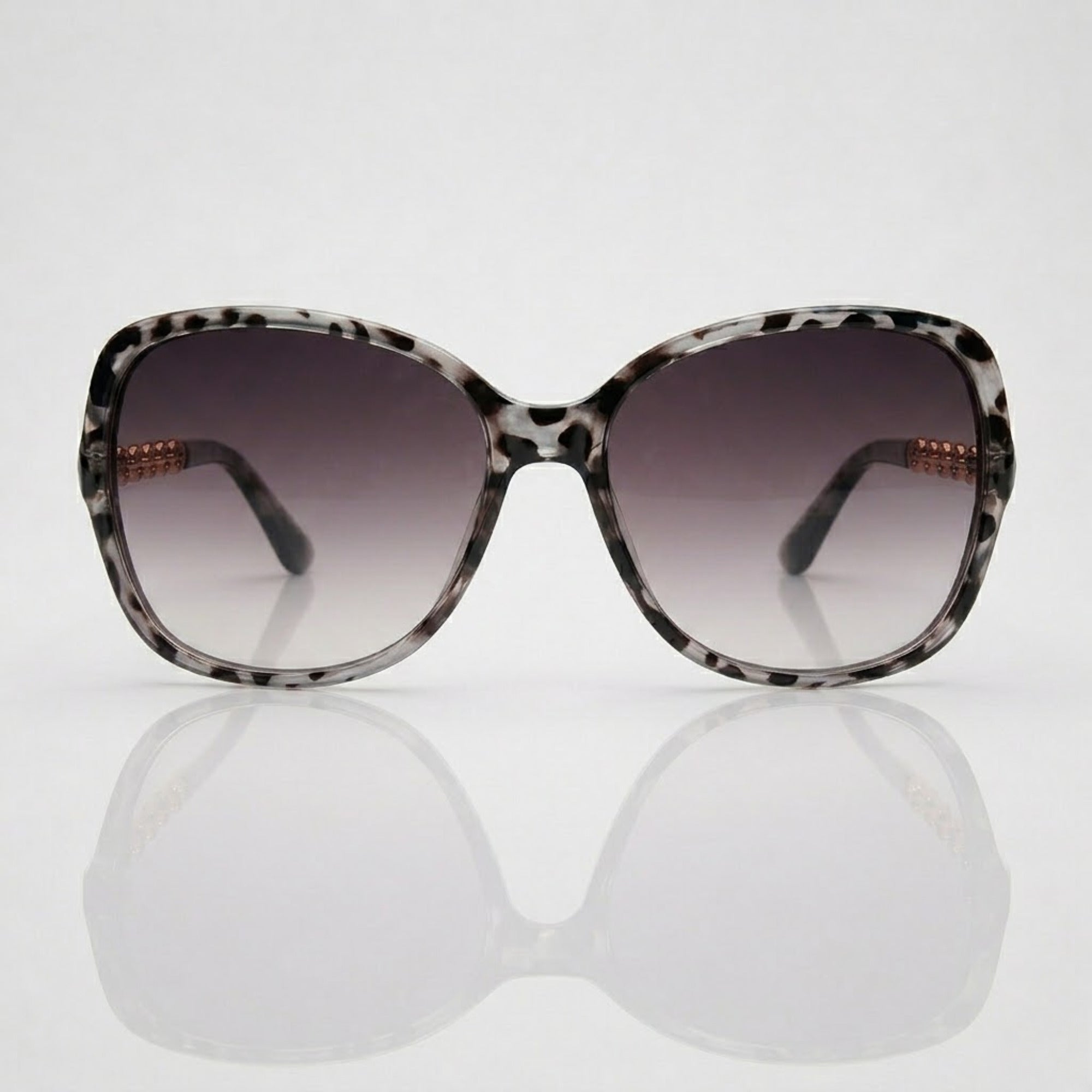 Purple Gradient Subtle Pattern Oversized Sunglasses – Women