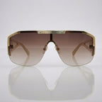 Luxury Flat Top Shield Square Sunglasses – Oversized Unisex UV400 Shades