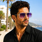 Cazal Legends Aviator Sunglasses – Transparent Gold Frame Unisex
