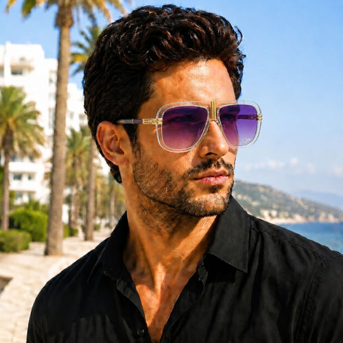 Cazal Legends Aviator Sunglasses – Transparent Gold Frame Unisex