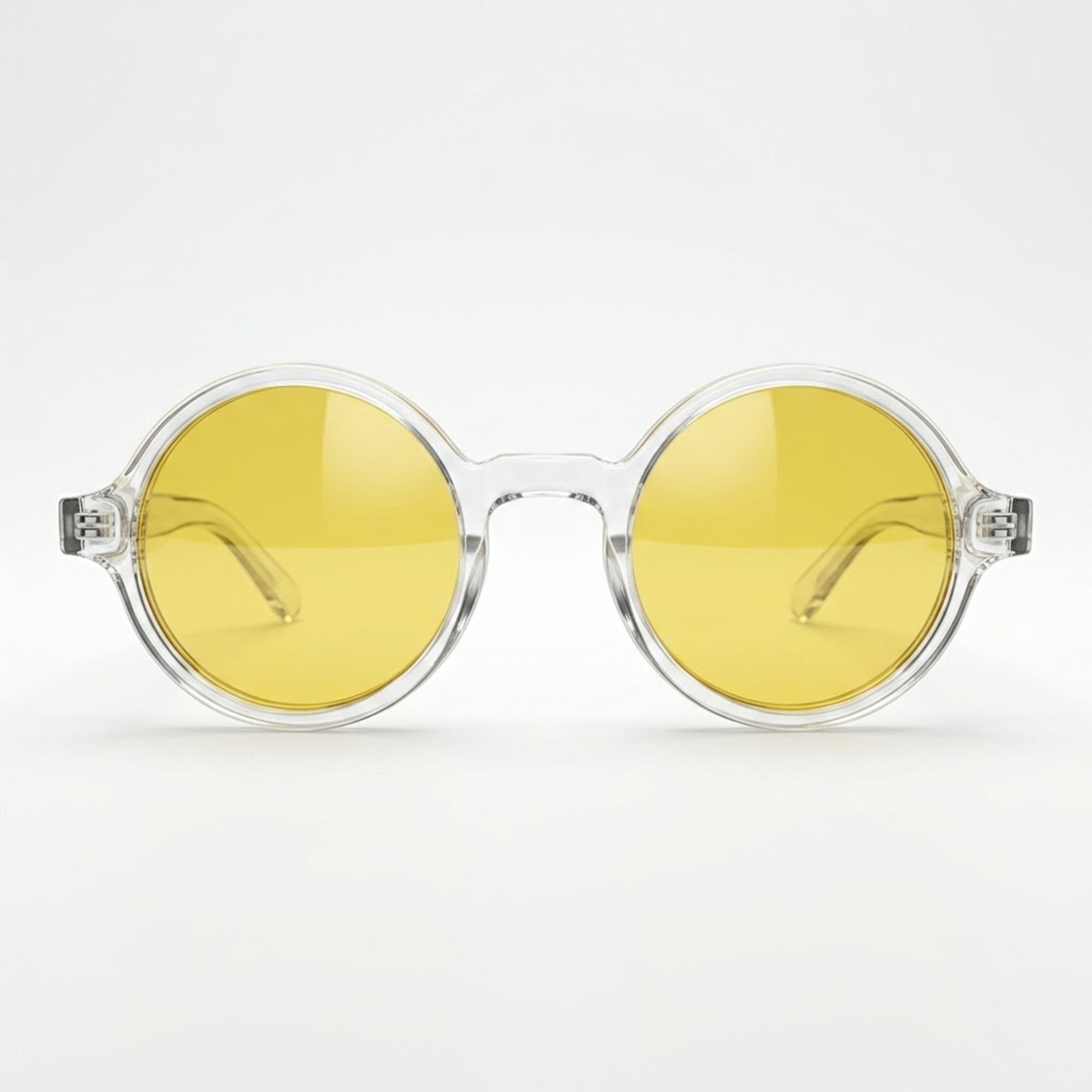 Chaplin Retro Round Sunglasses Yellow Lens | Unisex