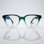 Green Gradient Rectangle Blue Cut Glasses – Unisex