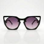 Cut-Out Cateye Sunglasses for Women – Trendy Black Frame UV400 Shades