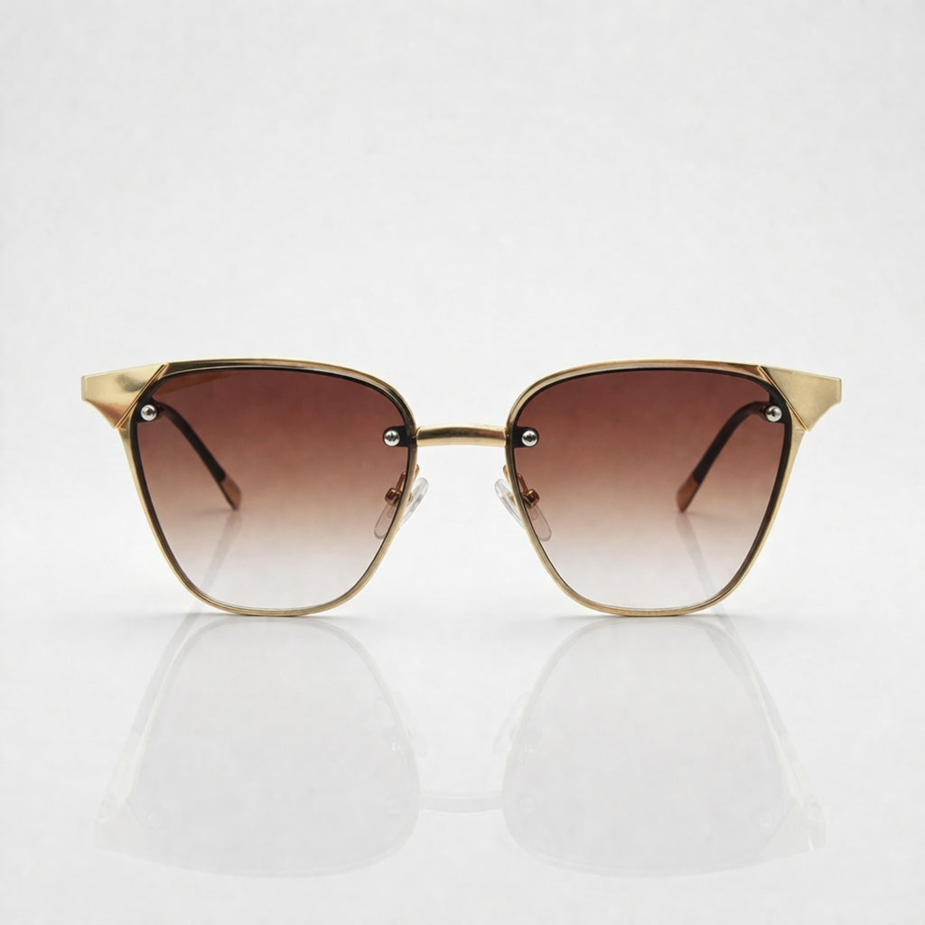 IRUS Cateye Sunglasses for Women – Brown Gradient UV400 Stylish Shades