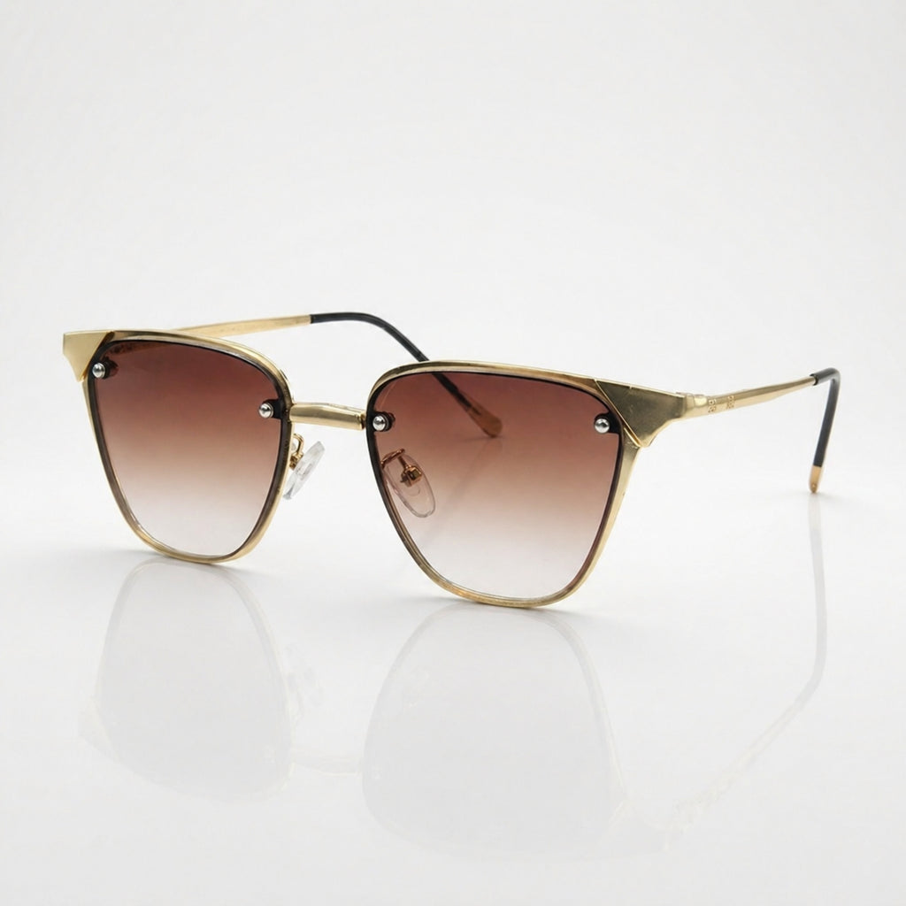 IRUS Cateye Sunglasses for Women – Brown Gradient UV400 Stylish Shades