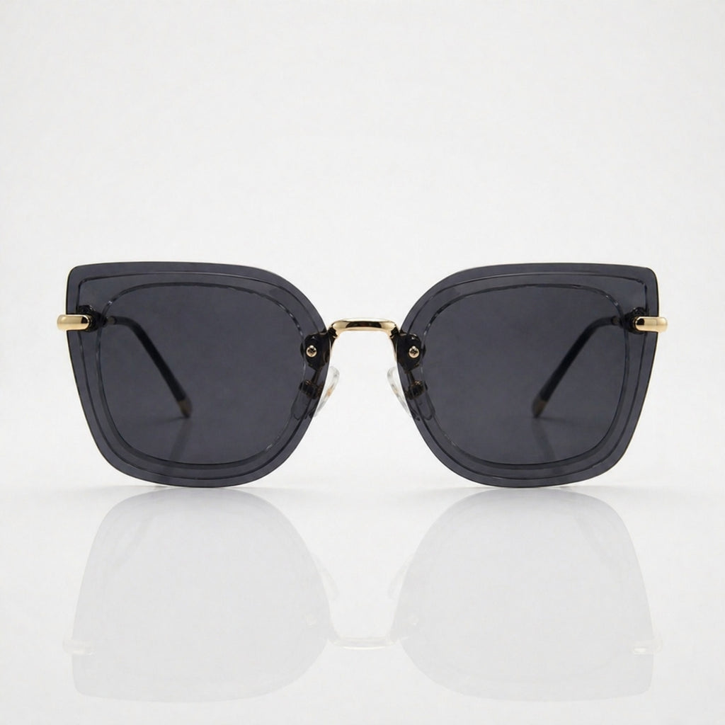 Oversized Square Sunglasses for Women – Black Tint UV400 Stylish Shades