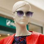 Classic Round Sunglasses for Women – Transparent Frame UV400 Stylish Shades