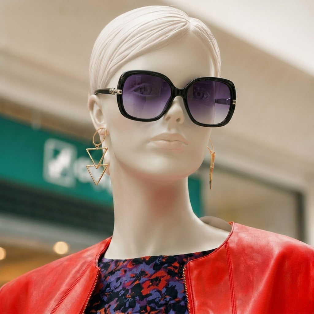 Oversized Round Sunglasses for Women – Retro UV400 Gradient Shades