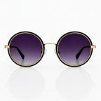 Round Sunglasses Unisex – Black Metal UV400 Protection Shades