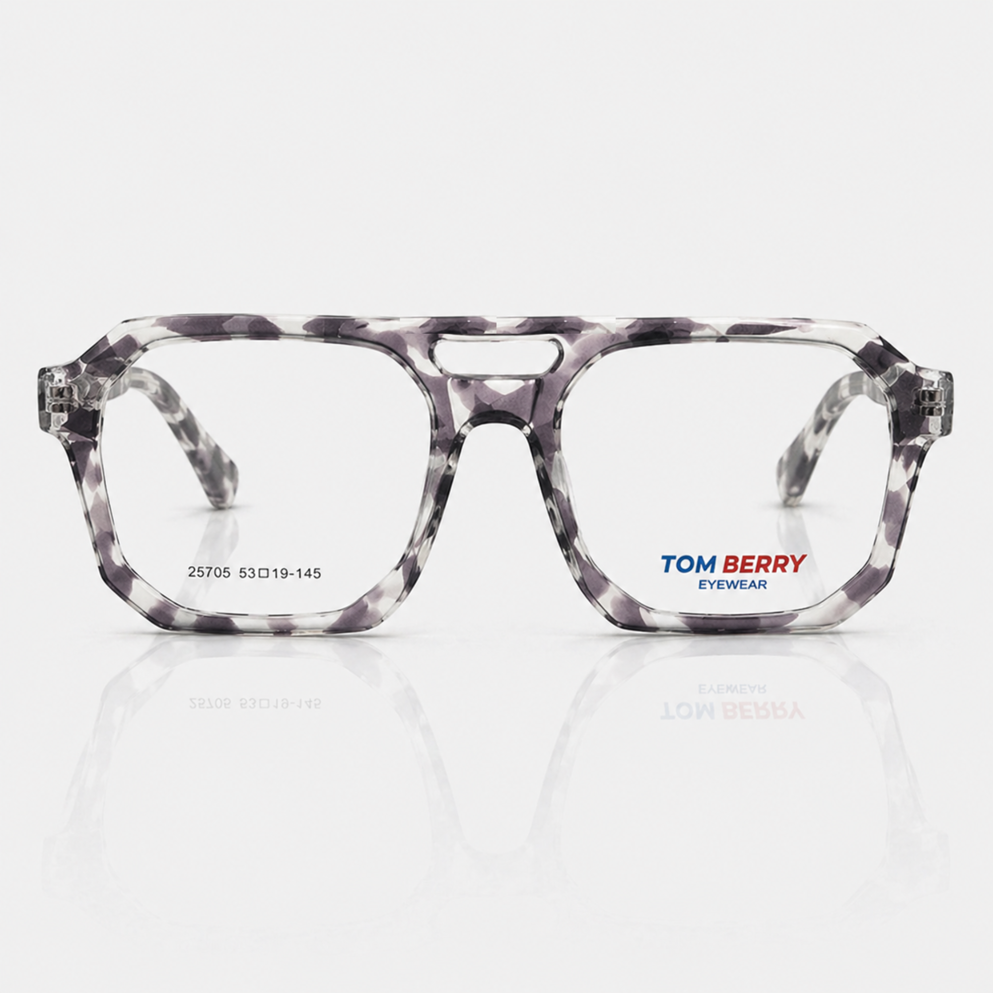 Retro Geometric Pattern Eyeglasses – Unisex