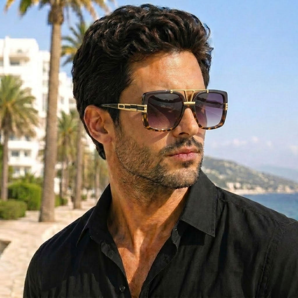 Jazzy Jeff Square Sunglasses for Unisex – Retro UV400 Gradient Shades